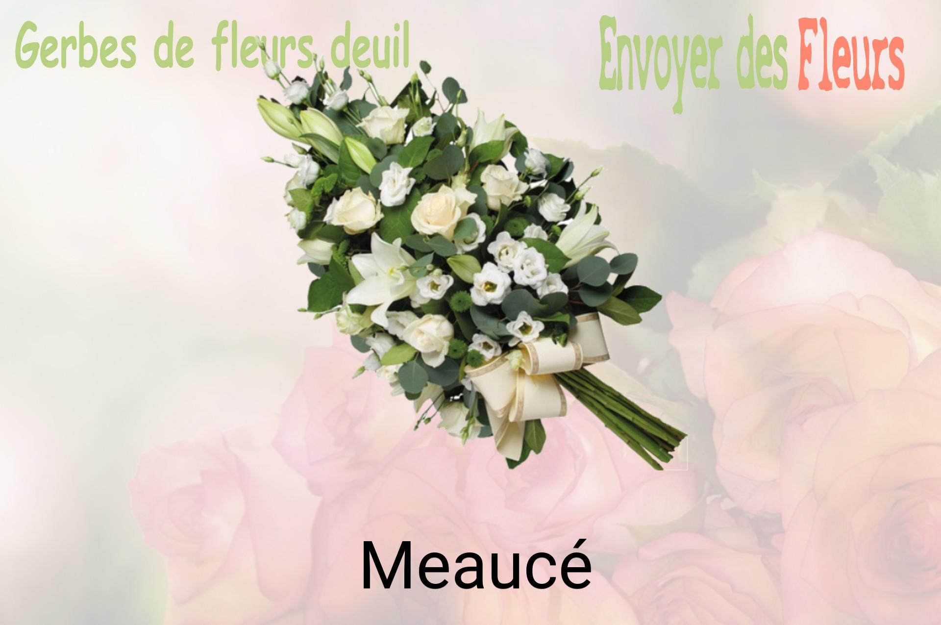 Gerbe de fleurs de deuil livrée à Meaucé